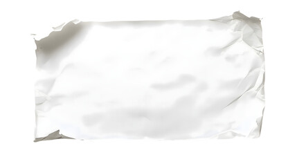 white crumpled paper isolated on white background
