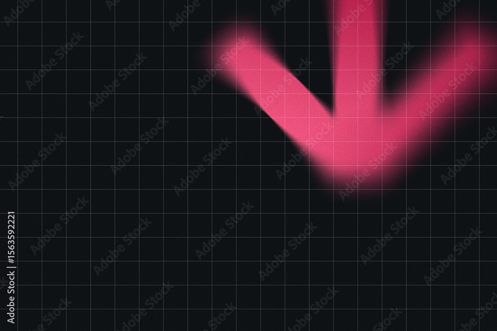 Poster arrow grid background. neon pink arrows on a dark grid, dynamic and futuristic design.
