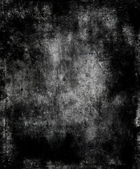 Dark grunge background, scratched texture, copy space, old wall
