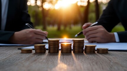 Financial advisor helping a client with debt restructuring financial guidance concept with copy space photo. Expert debt management advice a financial consultant offers