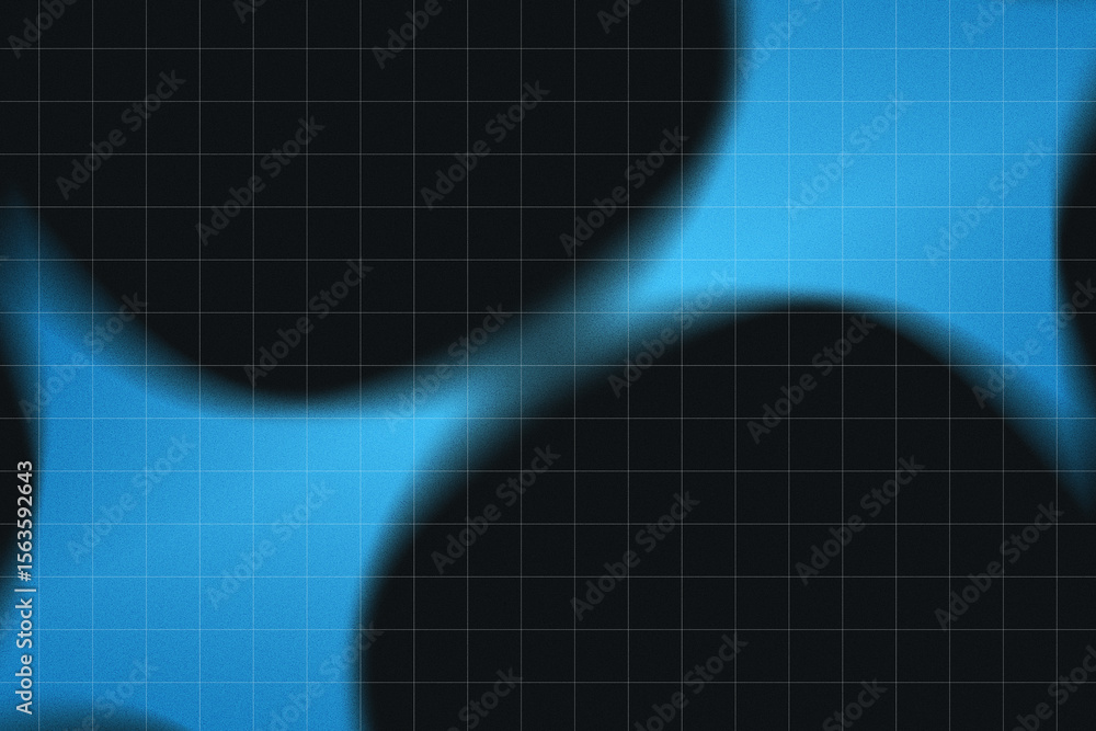 Poster blue futuristic grid background with abstract shapes | y2k style