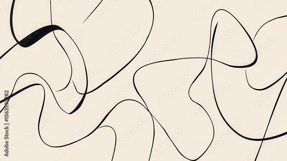 Poster abstract design with flowing lines.