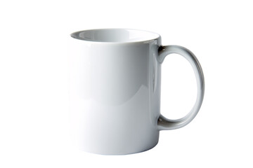 Isolated plain coffee mug for branding and promotion  on transparent background