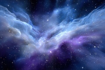 Stunning view of a vibrant colorful galaxy with bright stars and cosmic gas clouds in deep space illustration perfect for astronomy themes