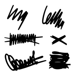 Fototapeta premium Abstract Hand Drawn Scribbles & Marks. Abstract doodles and scribbles for backgrounds, poster designs and creative projects. Adds life and a 