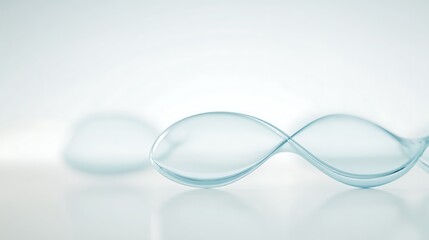 Abstract light blue twisted shapes on white background