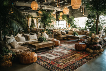 Bohemian Wedding Reception Lounge