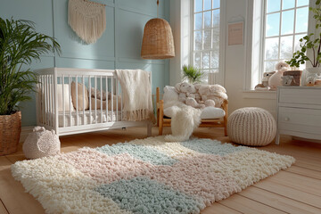 Cozy Pastel Nursery Interior