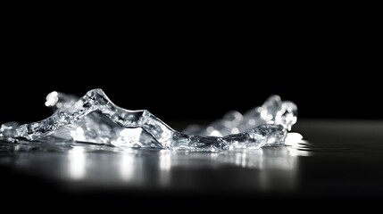 Water Splash on Dark Surface