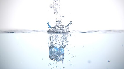 Water splash in still water