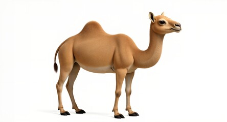 Camel on White Transparent Background