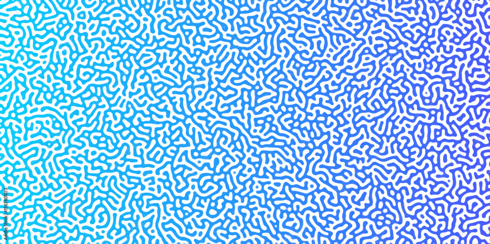 Poster turing abstract pattern, suitable for any business. white and blue color diffusion reaction seamless