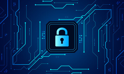 Cyber security technology concept , Shield With Keyhole icon , personal data , vector illustration.	
