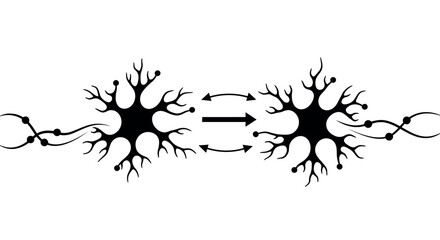 Neural connections vector illustration for science education and medical design