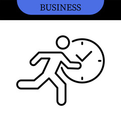 Business People Line Editable Icons set. Vector illustration in modern thin line style of business related icons: research, meeting, business communication, male and female avatars, team structure