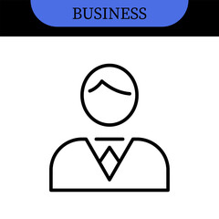 Business People Line Editable Icons set. Vector illustration in modern thin line style of business related icons: research, meeting, business communication, male and female avatars, team structure
