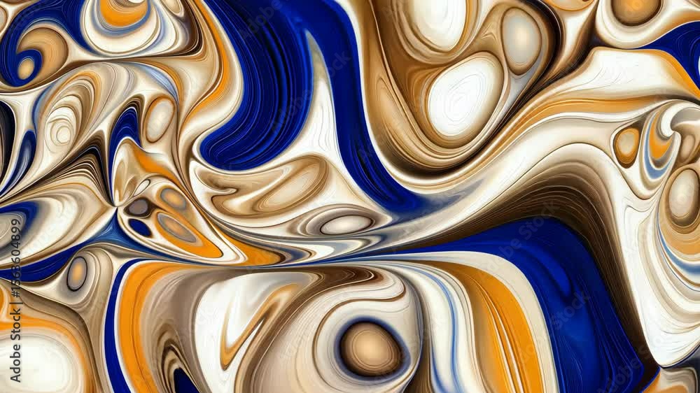 Poster explore an intricate abstract design featuring vibrant colors and fluid shapes, perfect for sparking