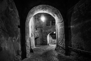 Fototapeta premium Clock Tower Gate in Sighisoara, Mureș County, Transylvania, Romania – Historic Medieval Landmark