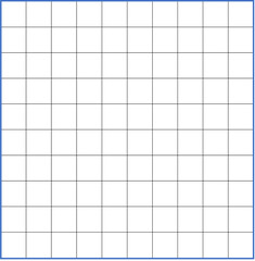 PNG digital illustration of blank 9*9 grid page that can be use for kids math notebook pattern or sudoku puzzle grid. 
