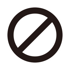 シンプルな禁止マークのアイコン