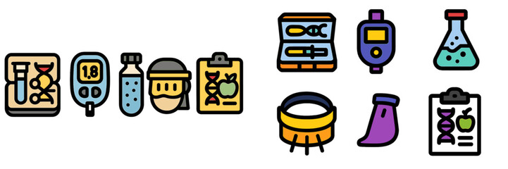 Medical tools and symbols represent health and wellness in a modern scientific context