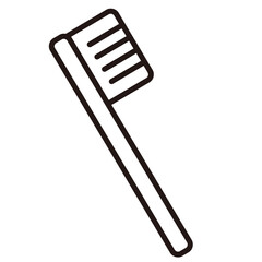 シンプルな歯ブラシのイラストアイコン