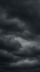 Dramatic dark storm clouds