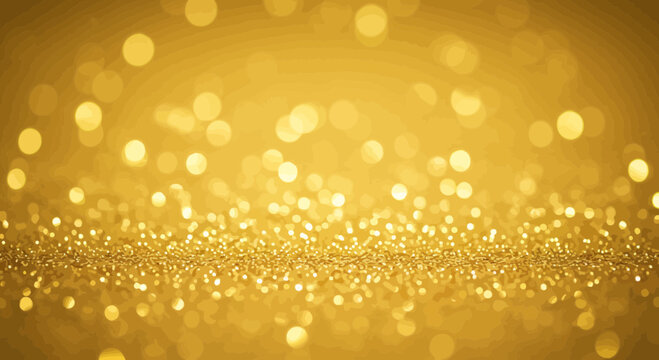 Elegant golden glitter background with bokeh effect for festive celebrations