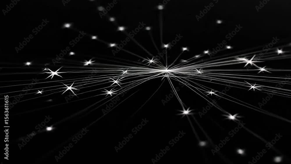 Poster starlight burst: capturing the mesmerizing dance of light, this image presents a captivating starbur