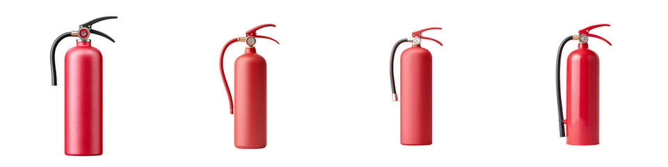 Obraz premium Fire Extinguisher Set - Safety Equipment Isolated