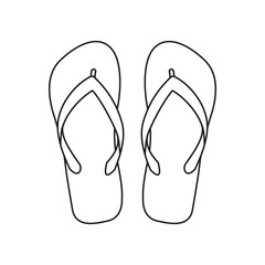 Black And White Vector Flip Flops