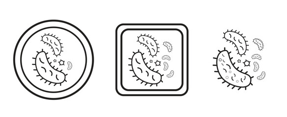 bacteria virus icon, anti bacteria vector icon