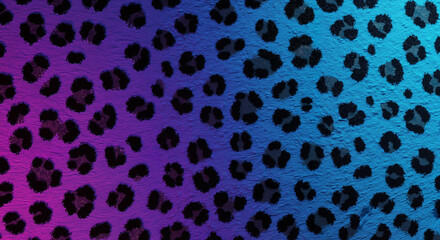 Obraz premium Abstract leopard print pattern in vibrant blue and purple colors 