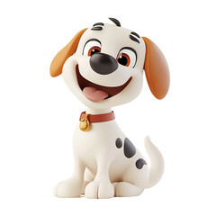 Playful Pup: A charming and cheerful puppy with expressive eyes, posed against a clean backdrop. His joyous expression radiates warmth, making him the perfect embodiment of a friendly companion.