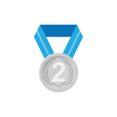 Silver Medal Number Two Ribbon