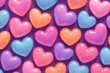 Obraz premium Lovely Heart Wallpapers Collection, AI generated