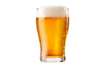 glass of beer light unfiltered isolated