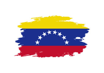 flag of venezuela with brush style
