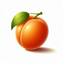A vibrant, stylized apricot fruit icon featuring a plump, golden-orange apricot with a subtle gradient that gives it a juicy, sun-ripened appearance