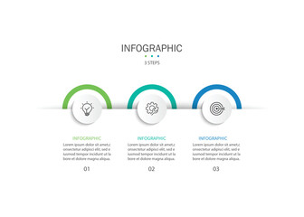 Business infographic template. 3 Step timeline journey. Process diagram, Infographic elements vector illustration.