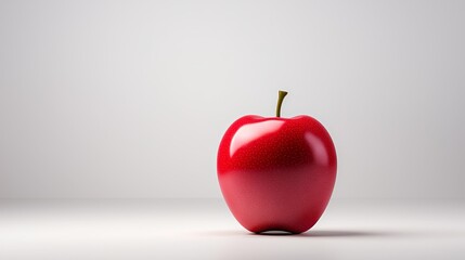 Obraz premium Ripe red apple on rustic wooden table still life of freshness and healthy eating