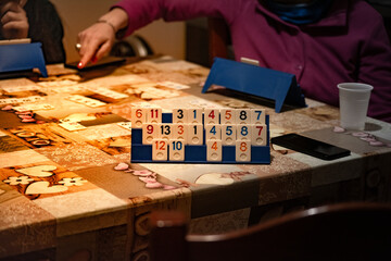 playing on the table
