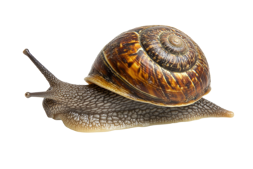 Garden snail isolated on white. PNG
