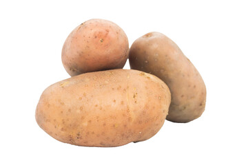 Red Potatoes Ready for Cooking isolated on transparent background