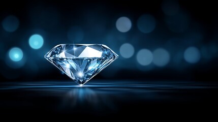 Diamond on dark background captivating display of brilliance and elegance discover