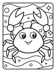 Obraz premium Cute Sea Animal Vector Coloring Pages