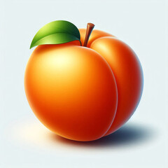 A vibrant, stylized apricot fruit icon featuring a plump, golden-orange apricot with a subtle gradient that gives it a juicy, sun-ripened appearance