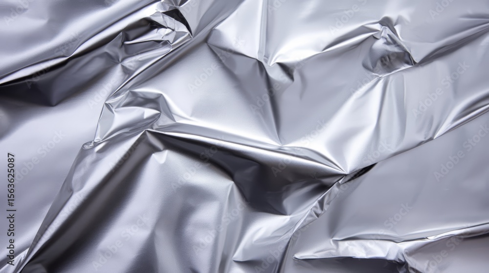Poster silver foil texture background shiny crumpled metallic surface for elegant design projects
