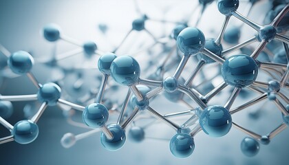 Obraz premium 3d molecular structures on white biomedical and pharmaceutical concept