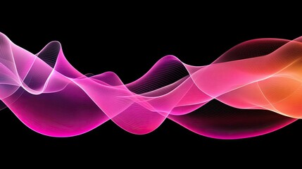 Abstract smoke waves dance in the air, their soft edges fading into the deep black background.